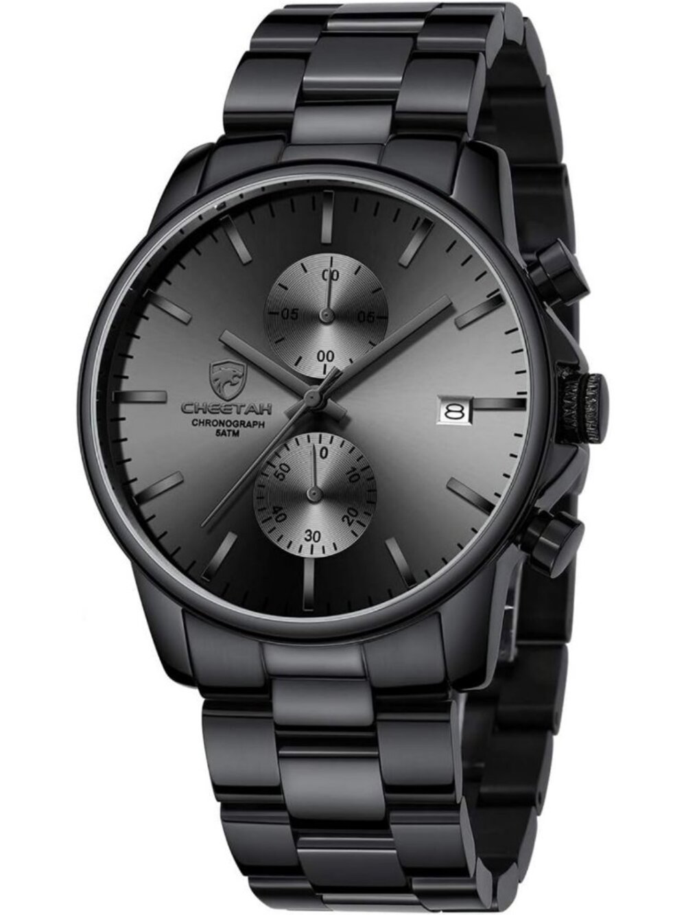 Stylish Men's Waterproof Chronograph Watch - Stainless Steel, Auto Date, Fashion